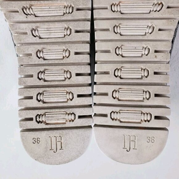 Ilse Jacobsen Tulip Slip On Flat Womens 7.5-8 38 Gray Leather Perforated Shoe - Picture 8 of 11